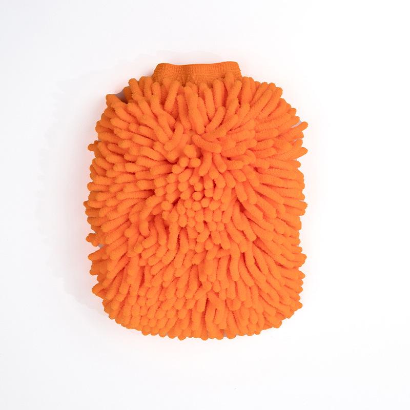 

Chenille Car Wash Gloves - Soft, Long Pile, Thick, Double-Sided, Non-Scratch for Car Paint 15*23cm/59g оранжевый