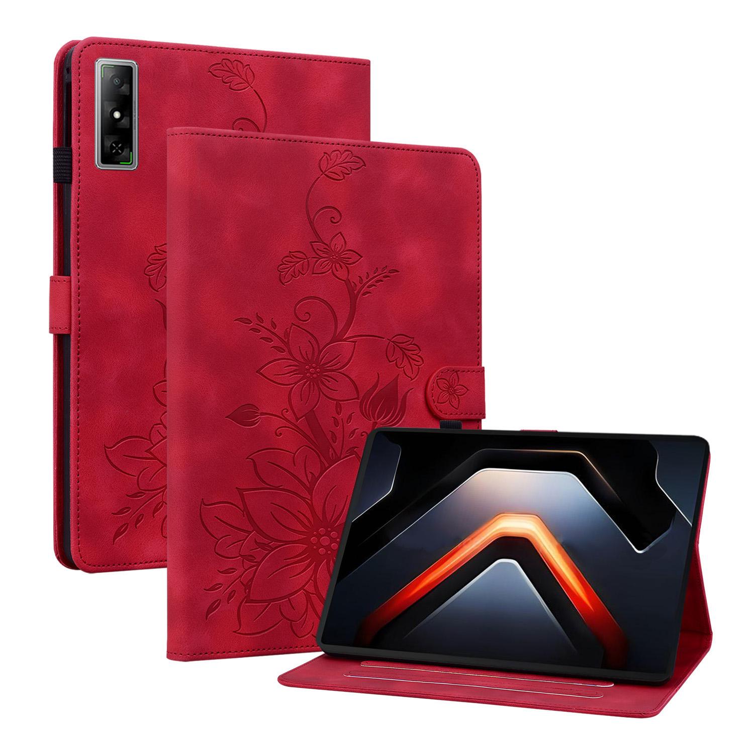 

Adjustable Stand Emboss PU Leather Case for Infinix Xpad GT 2025 13.0 inch Model X1301 With Card Slots Luxury Cover Shockproof Infinix Xpad GT 2025 красный