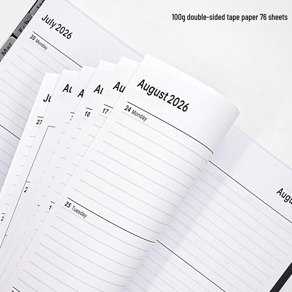 A4 Weekly Planner - English Schedule Book, Simple PP Coil Notebook, Customizable