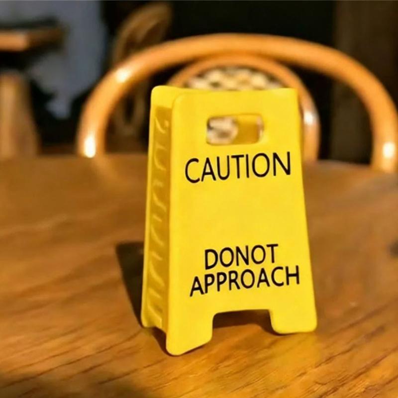 2PC Popular Caution Sign Hair Claw Clip Overstimulated Design Ponytail Holder for Thick Curly Fine Hair with Strong Grip