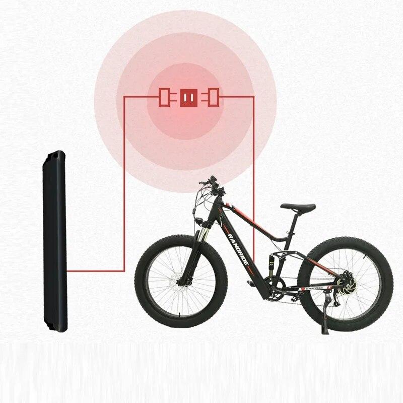 YS90 horské kolo elektrické kolo pro dospělé 27,5 palcová lithiová baterie Ebike 1000W48V13,6AH s celoodpruženým kolem
