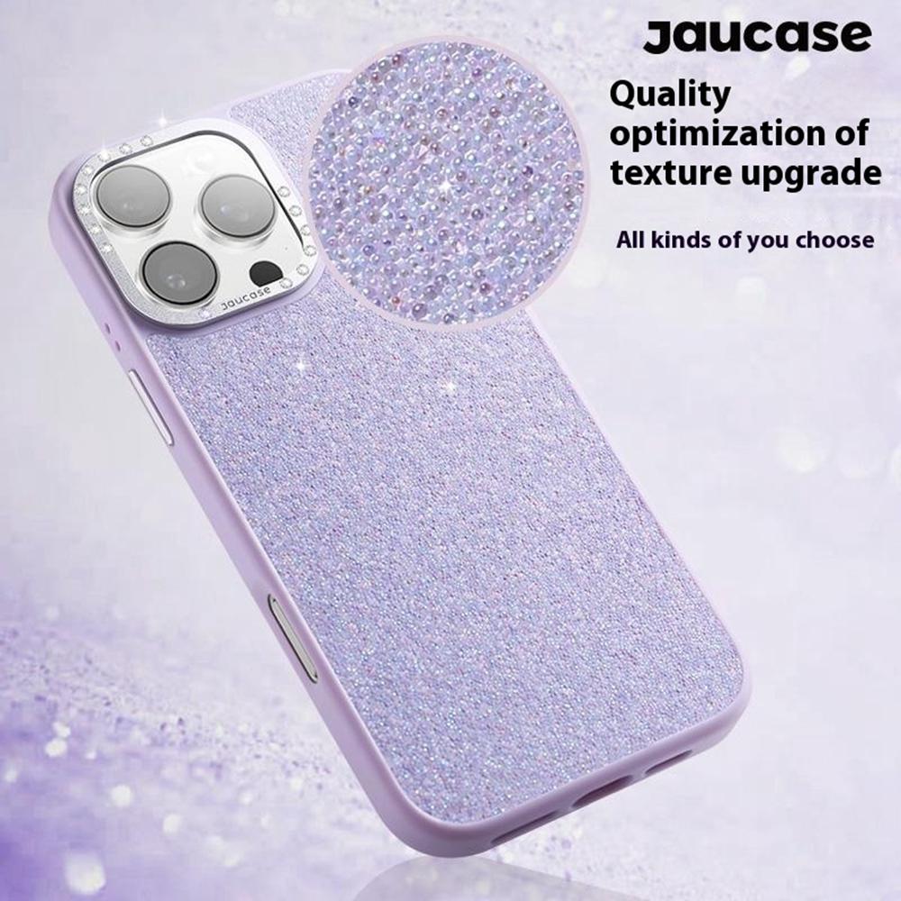 JAUCASE For iPhone 15 Pro Case Compatible with MagSafe Textured PU+TPU+PC Phone Back Cover