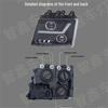 OMAN GTL H4-B Dump Truck LED Headlight Assembly with Dual-Lens & High-Brightness Spotlight Flow