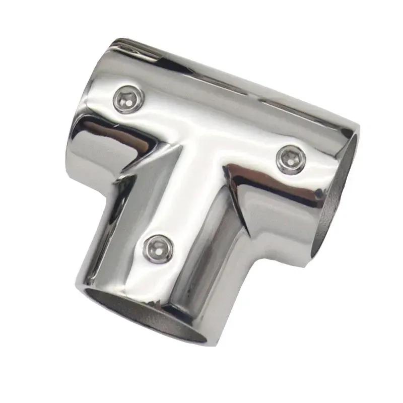 19mm/22mm/25mm/32mm Marine Boat Yacht 316 Stainless Steel 3 Way Boat Deck Handrail Rail Tee Cross Fitting Joint Connector