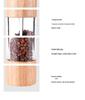 Oak & Acrylic Manual Pepper Grinder - Black Pepper Mill Kitchen Tool