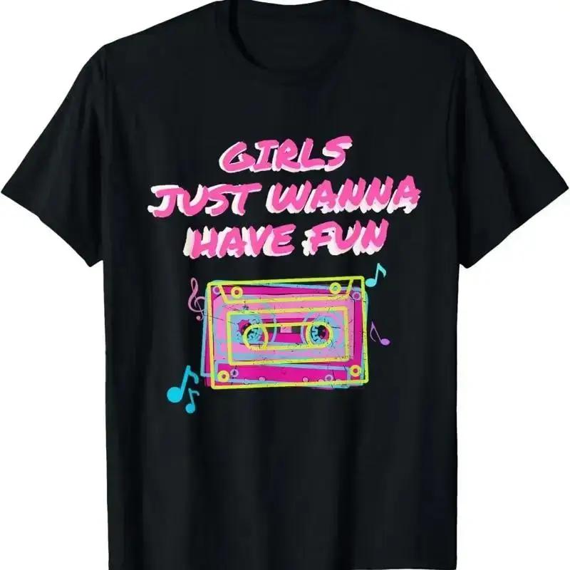 T-shirt Design Retrò Girls Just Wanna Have Fun