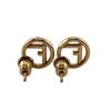 FENDI Rhinestone Ehuise Fendi Pierce gold Women Used