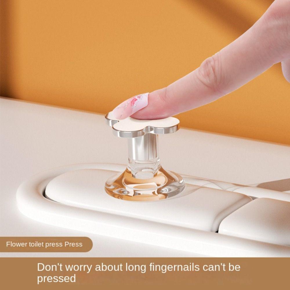 Drawer Handle Flower Shaped Toilet Tank Button Plastic Toilet Lid Lifter Toilet