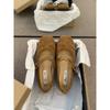 Flat bottom retro niche suede Mary Jane single shoes women's shoes 2025 new spring and autumn with skirt ballet shoes