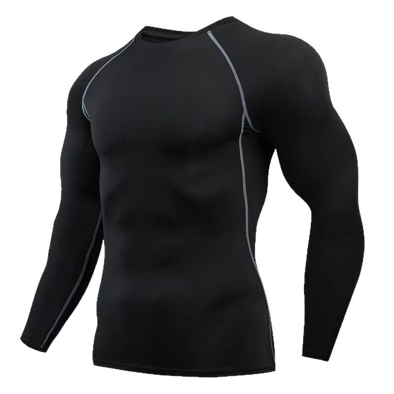 PRO Men's Quick-Dry Breathable Compression Long & Short Sleeve Fitness Running T-Shirt