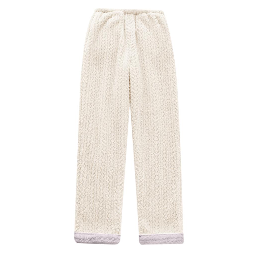 Women's Fashion Fleece Line Thickened Long Pajama Pants