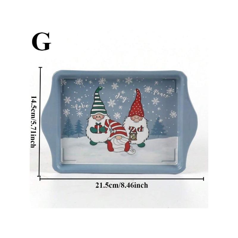 

Рождественские тарелки и подносы для праздничных угощений Прочные универсальные сервировочные блюда для фруктов десертов Декор для домашней кухни