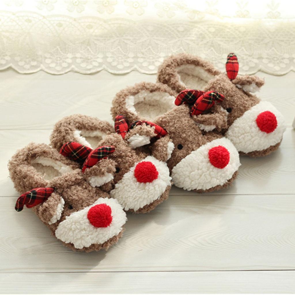 Women's Cotton Slippers Warm Home Cute Soft Plush House Slippers