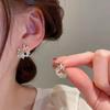 French Flower Pearl Earrings Elegant Irregular Drop Earrings Temperament Charm Earrings Vacation Party Jewelry For Women