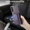 För Samsung Galaxy A55 5G Fodral PU-läder+TPU Skyddande Telefonskal med Korthållare