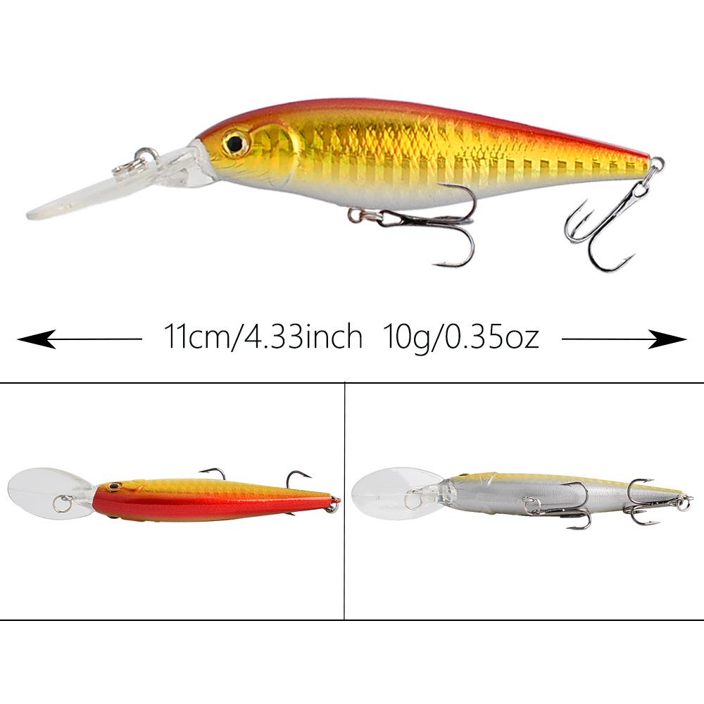 Schwimmender Lipped-Minnow Köder für Barsch, Zander, Makrele und Karpfen.