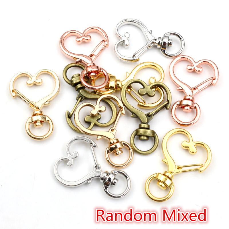 10pcs Random Mixed Snap Hook Trigger Clips Buckles For Keychain Lobster Clasp Hooks for Necklace Key Ring Clasp Jewelry Supplies