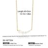 Elegant Gradient Freshwater Pearl Necklace: Fashionable 18K Gold-Plated Titanium Clavicle Chain, Long-Lasting and Versatile Design.