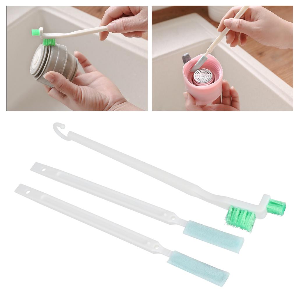4Set Small Bottle Teapot Cleaning Brush Set Lid Gaps Sponge Scrubber Cleaner Kitchen Tools