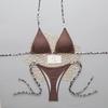 2026 European & American Cross-Border High-End Lace-Up Bikini Set for Women