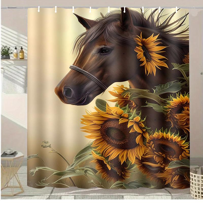 Pond Duck Animals washable Dirt-Resistant Shower Curtain Shower Head waterproof Polyester Bath Curtain For Home Decor