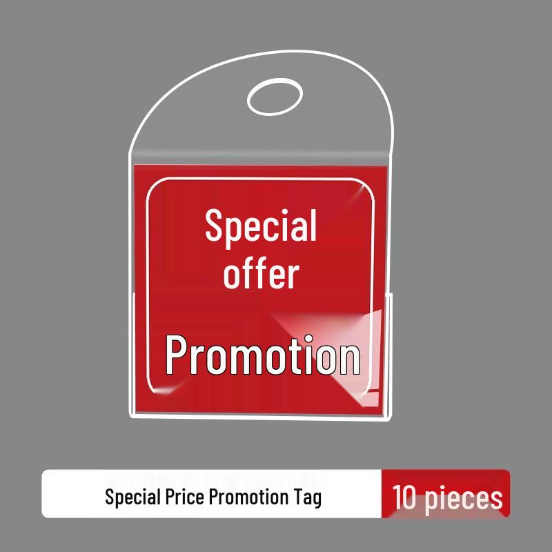 Promotional Clothing Store Hang Tag: Price, Discount, Recommended Label for Shelf Display