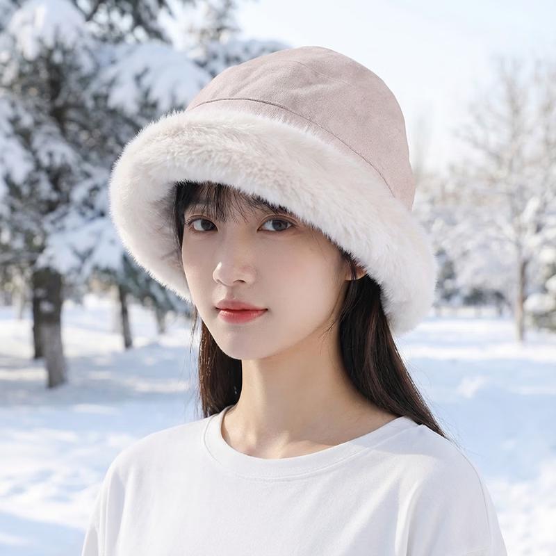 Women s Winter Warm Fleece-Lined Bucket Hat