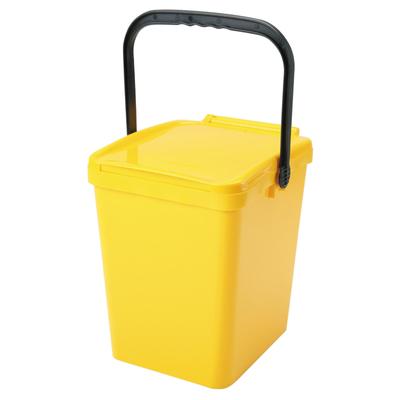 Bin Container for Sorting Garbage and Waste, Yellow Urba 21L