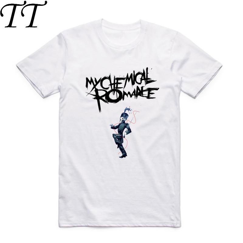 Asian Size Men Women Printing Punk Band My Chemical Romance T-shirt Summer Casual O-Neck Short