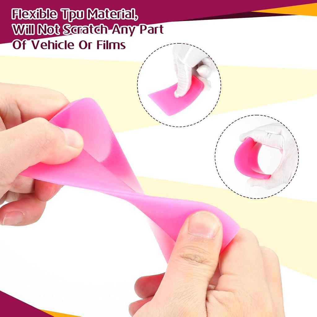 7 in 1 PPF Squeegee Kit, Anti-Scratch Rubber Soft TPU Squeegee, Small Tint Scraper for Paint Protection Film Installation Vinyl Wrap and Window Tint
