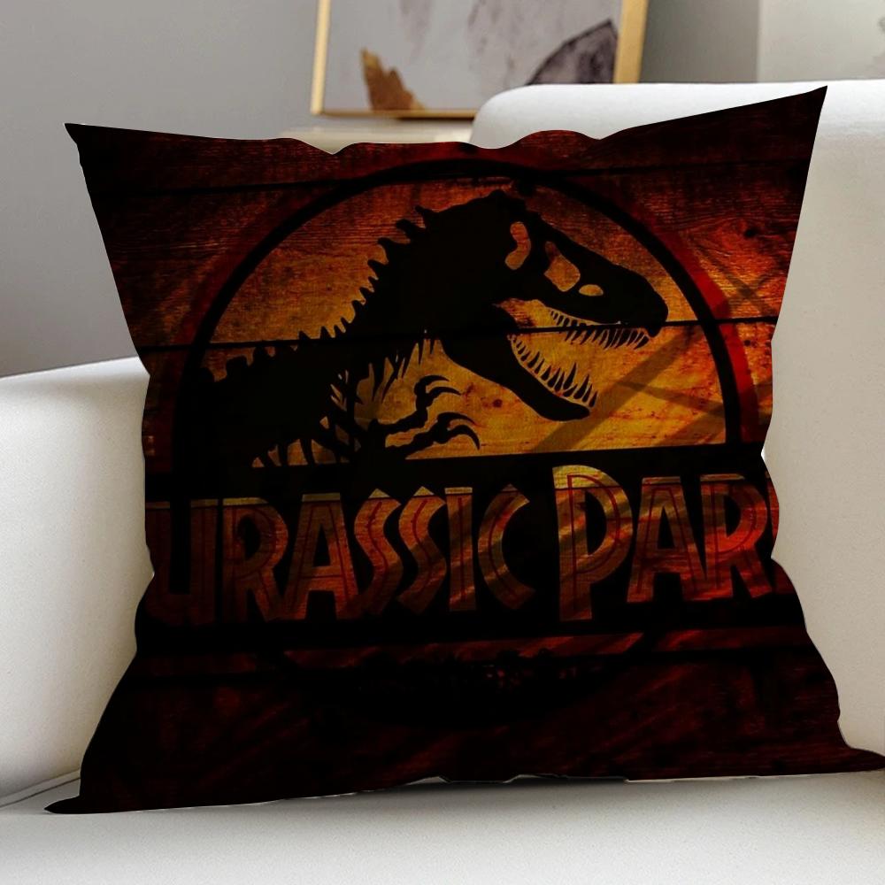 

J-Jurassic Park Pillowcase toon Gift Cushion Cover Bedroom Home Sofa Chair Seat Decor pillow case 12x12Inch