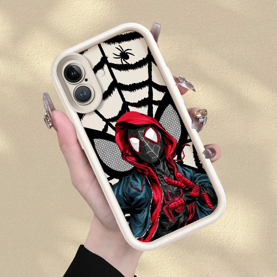 

Мягкий чехол для телефона Marvel Человек-паук для iPhone 13 12 11 Pro Max XR XS Max 15 16 14 Plus 17 Air 16e iPhone17 Pro Max