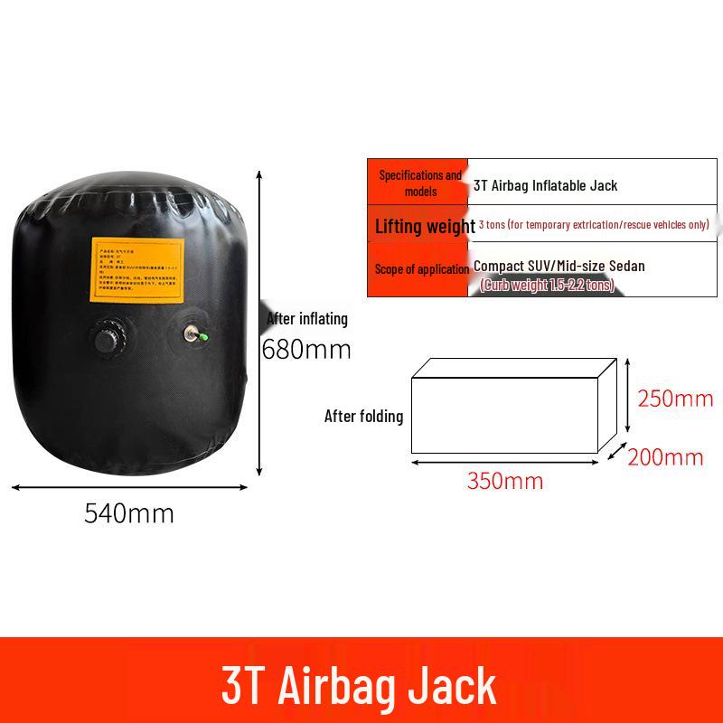 Inflatable Off-Road Airbag Jack - 3T/4T/5T Capacity for Auto Rescue and Repair