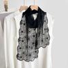 Korean Version of Three-dimensional Embroidery Lace Small Silk Scarf Fashion Headscarf Temperament Decorative Headband Streamer