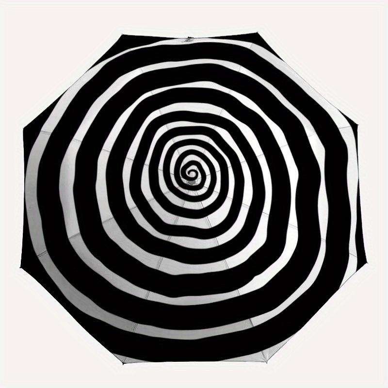 

1pc Concentric Circles Automatic Open/Close Umbrella, Ideal Fan Gift for Birthday, Christmas, Trendy Fashion yy250828053