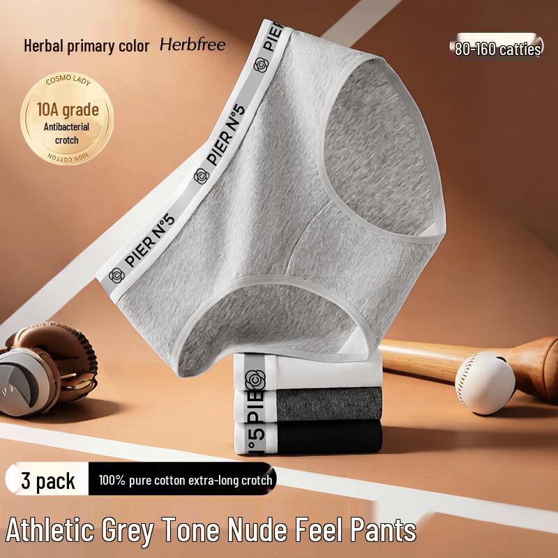 Women s Pure Cotton Antibacterial Sporty Briefs M (80-100 jin)