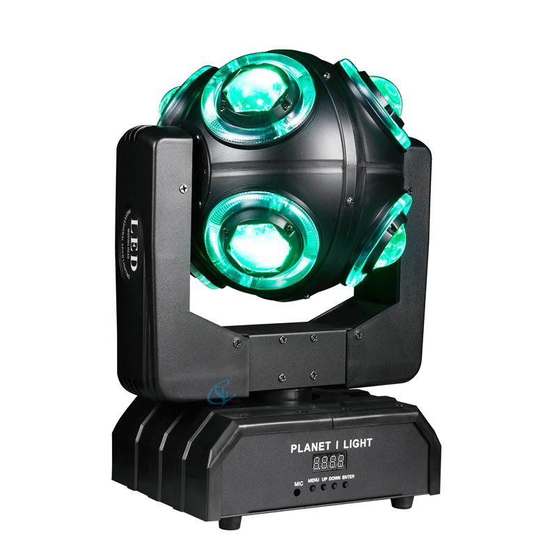 LED 100W RGBW Cabeça Móvel 4em1 Com Luz Disco Futebol DMX Lâmpada de Efeito de Palco Rotação Infinita 360° Luzes de Feixe Para DJ Bar