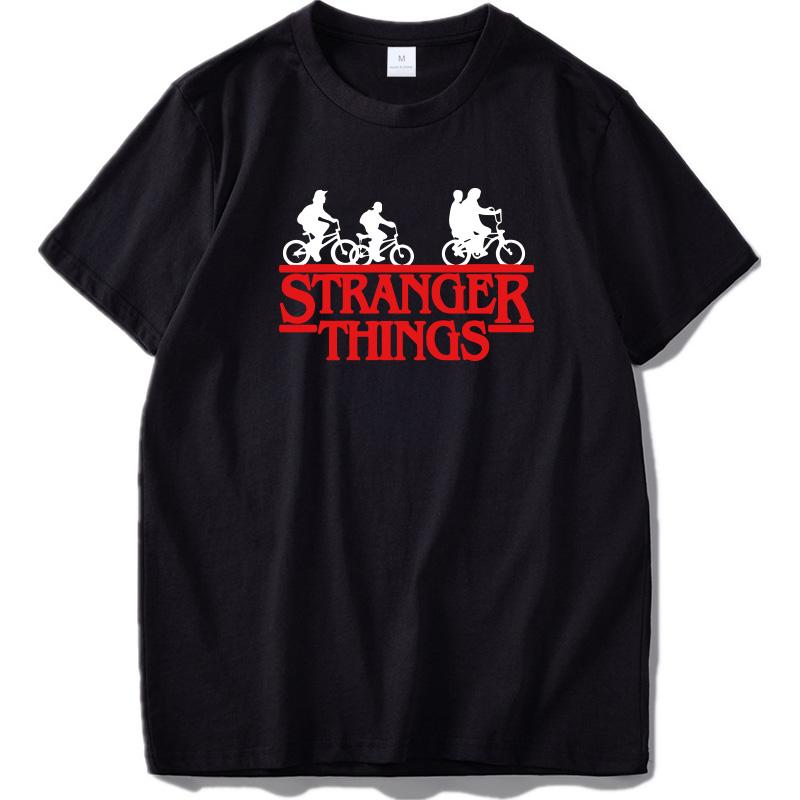Stranger Things T Shirt Tv Show Third Season Short Sleeve Men Black Original Tshirt Arrival S