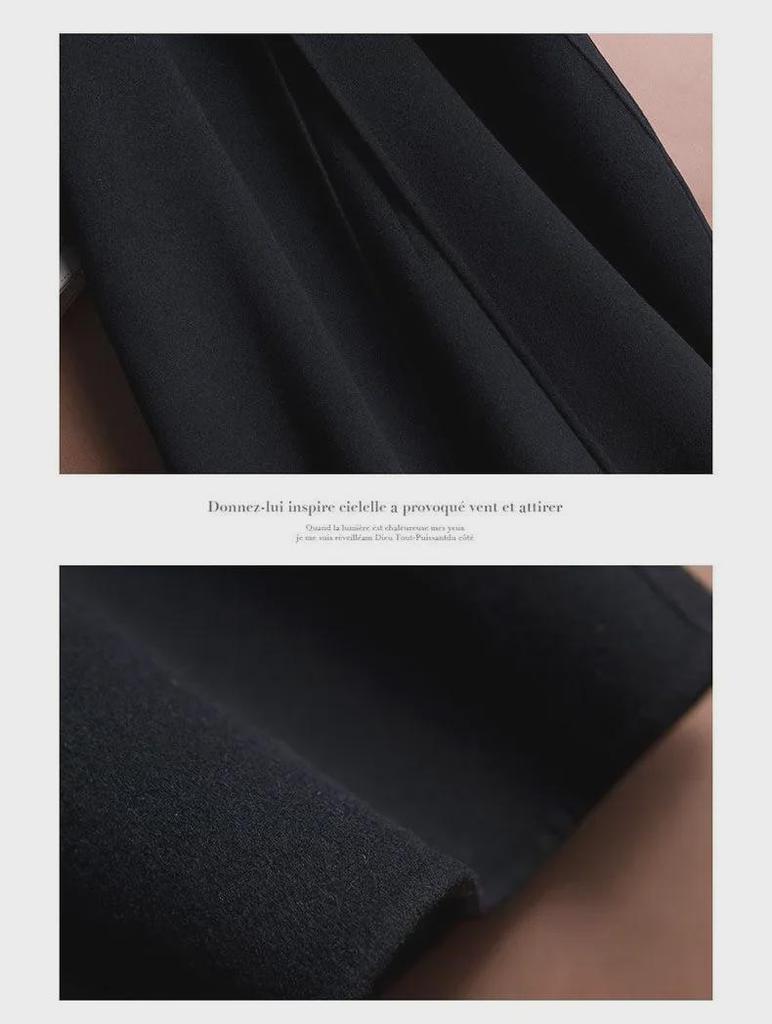 Women's Korean Style Woolen Coat - Autumn/Winter Doll Collar Mid-Length Jacket