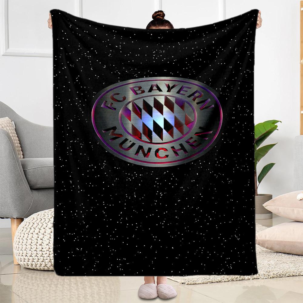 Bayern Munich Blanket Durable Comfort Suitable for Office Seaside Sofa All-Season Use Modern Style Gift for Travel Home Birthdays