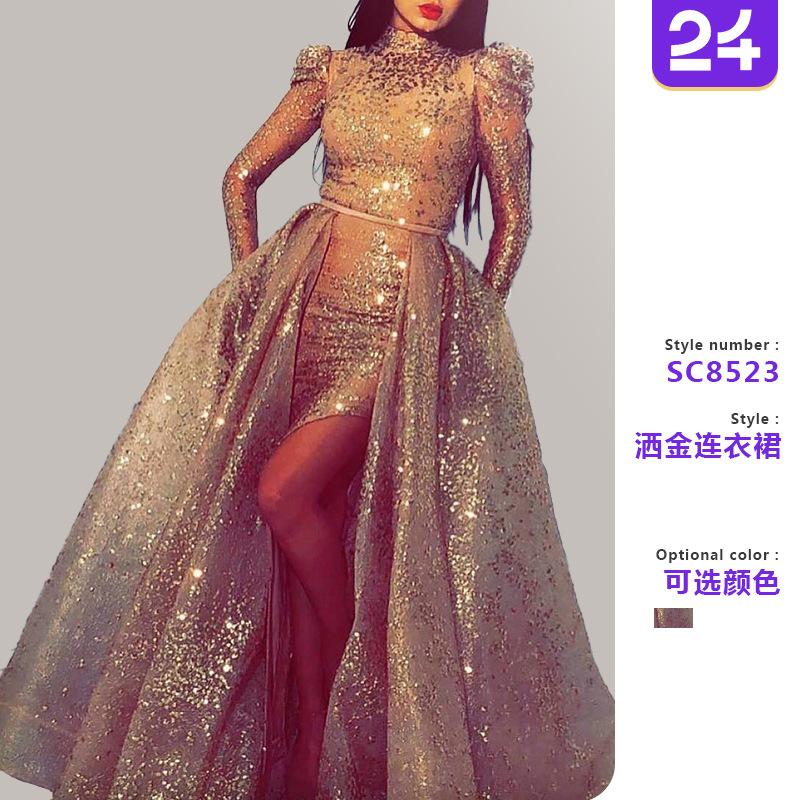 New women's clothing Sarjin pendulum sexy long dress slit banquet evening dress new