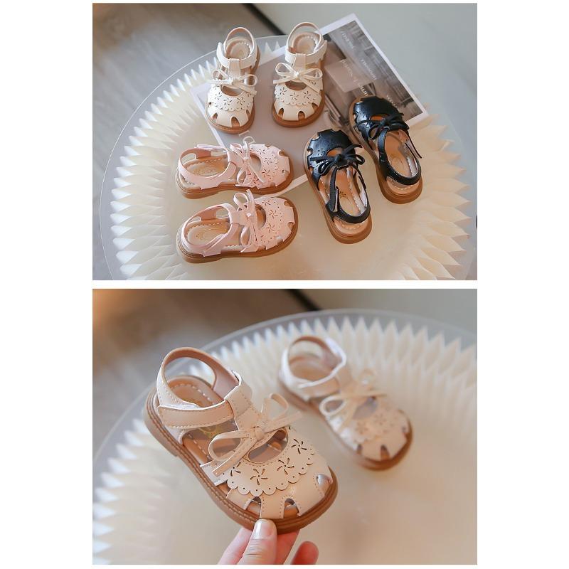 Girls Fashion Sandals Summer New Arrival Princess Style Kids Non-slip Soft Sole Stylish Beach Shoes