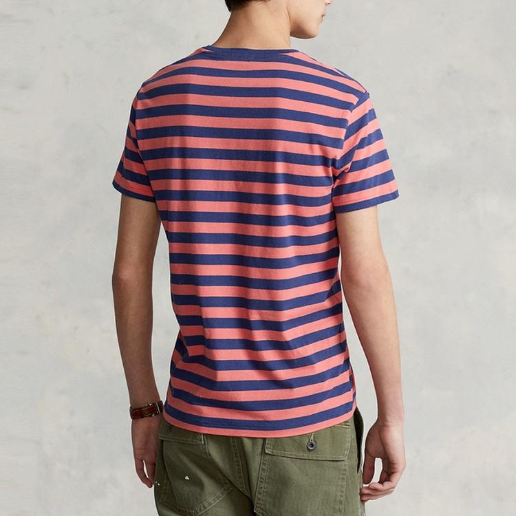 Polo Ralph Lauren Ss22 Striped Crew Neck Short Sleeve T-Shirt Men Tops Red MNPOTSH1N821153-600