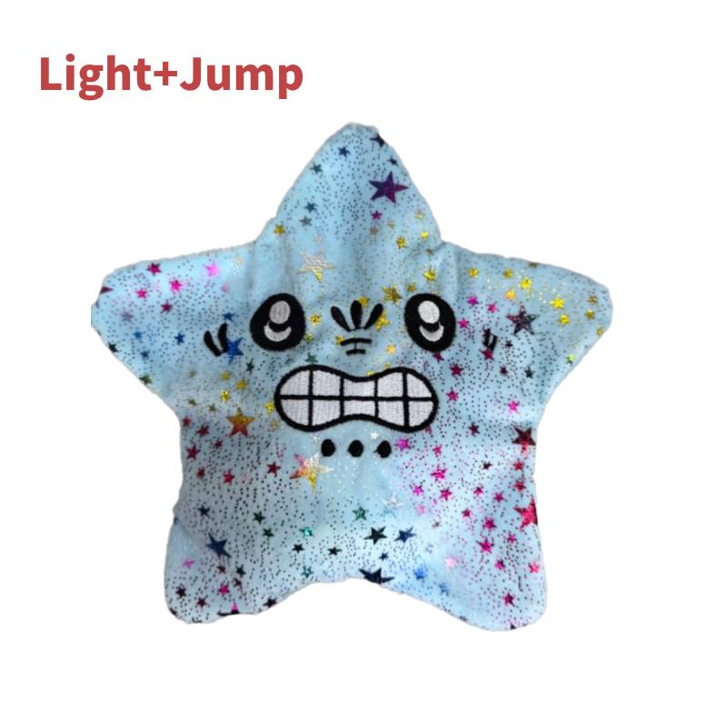 

Плюшевая игрушка-кукла Светящаяся Чиикава Прыгающая Метеор Брелок-подвеска для рюкзака с бронзовым напылением Цепочка-ключ синий