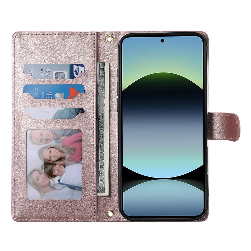 Long Lanyard Crossbody Leather Wallet Card Phone Case For XiaoMi 15 Ultra 14 14T Pro Mi POCO F7 Ultra X6 X5 F6 Pro C75 C65 Cover