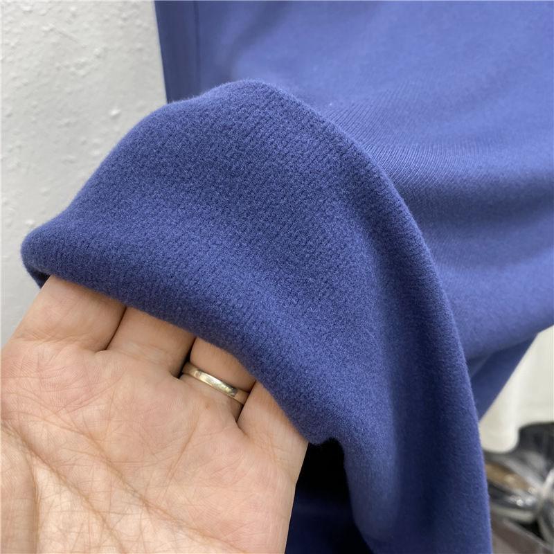 Podzimní a zimní jednobarevné univerzální tričko s vysokým límcem a tenkou sametovou nití pro ženy, vnitřní spodní díl, silný top