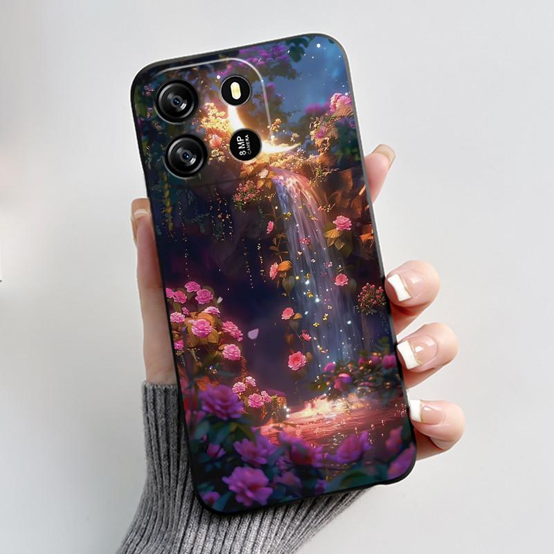 For Blackview Wave 6C Case Oscal Flat 1C Back Cover Luxury Cute Love Rabbit Funny Black TPU Soft Silicone Protective Phone Case
