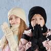 3Pcs/Set Warm Kids Hats Scarfs Gloves Set Cute Baby Beanie Cap Gift Mitten  Toddler