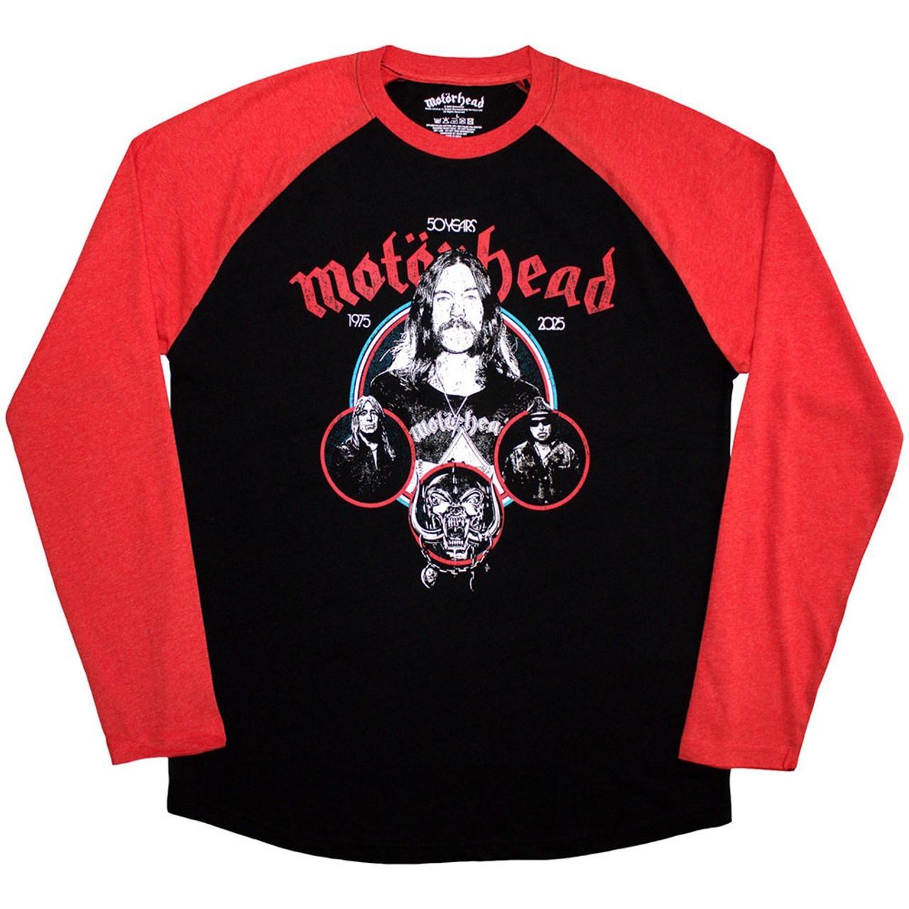 Motorhead Band Circles Red / Black Raglan T shirt - NEW S