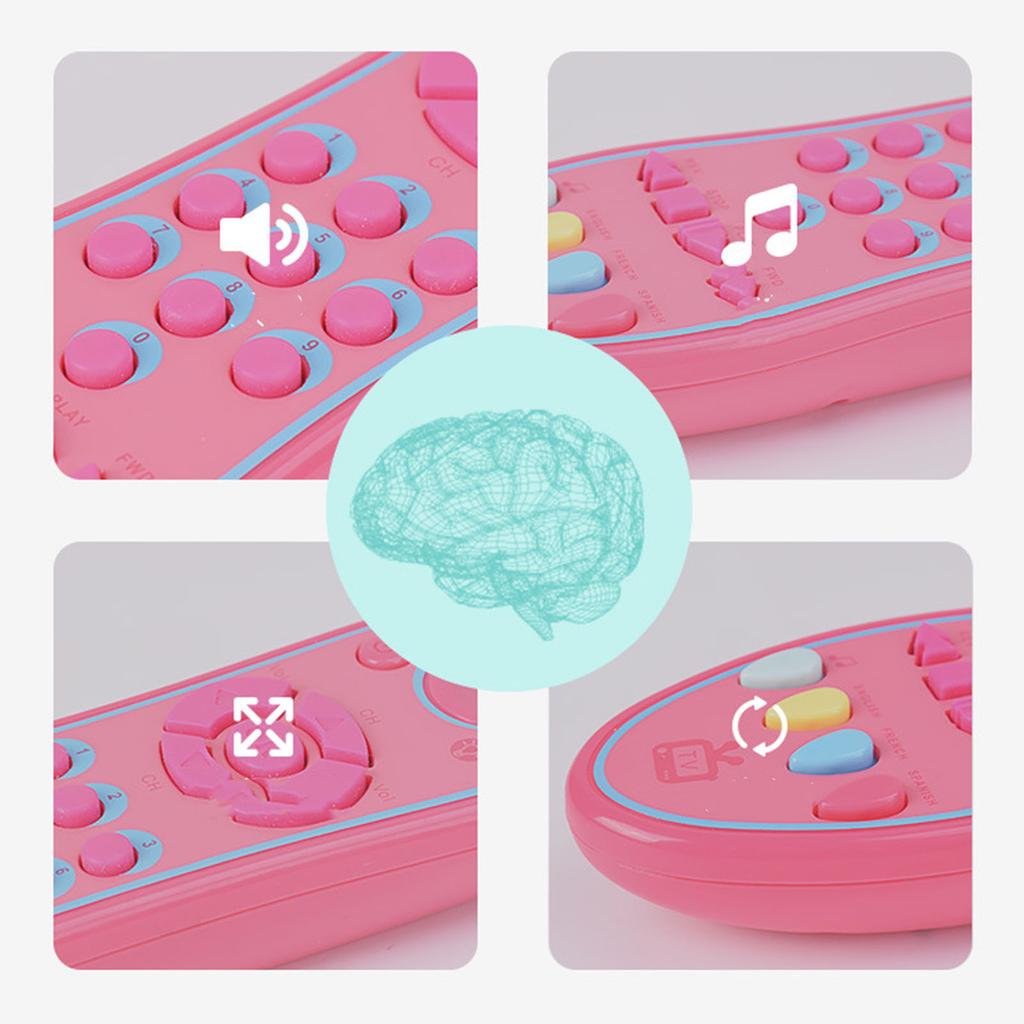 Baby Simulation Remote Control Music English Learning Educational TV Remote Control Toy